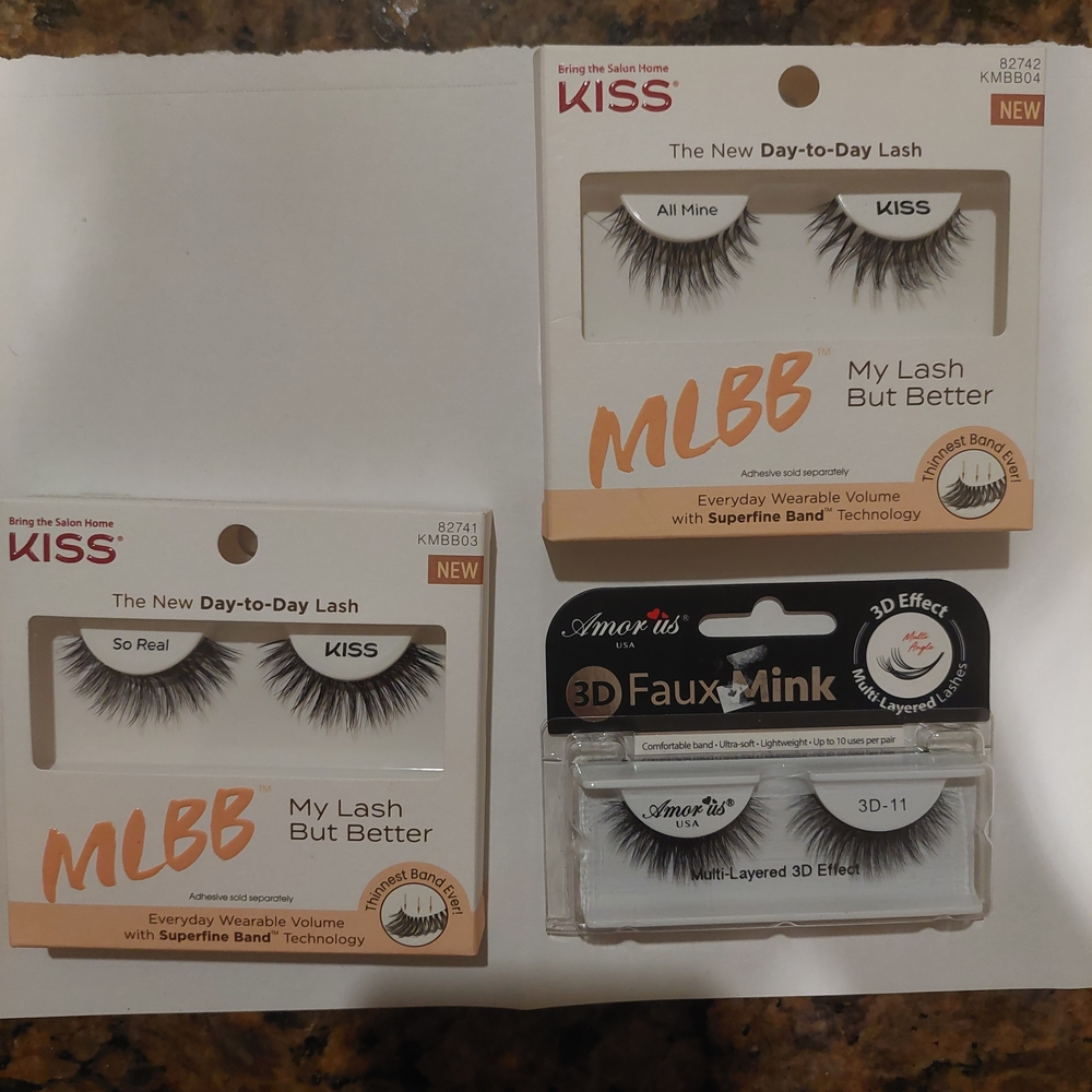 KISS MLBB and AmorUs Faux Mink Lashes Set